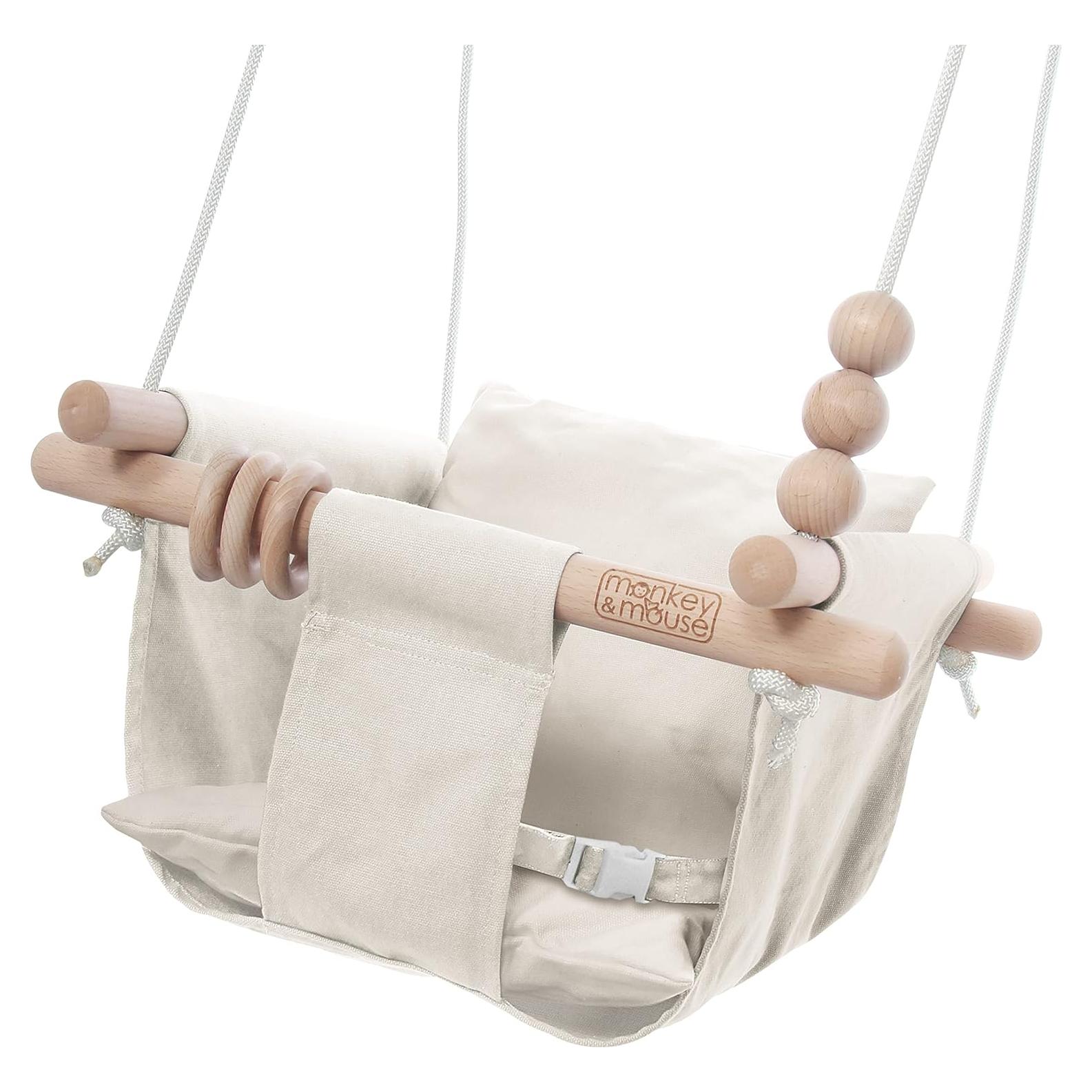 Columpio para Bebés Monkey & Mouse - Crema, Silla Colgante 1.74kg