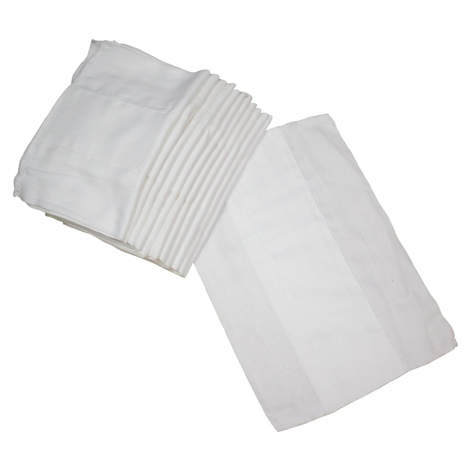 Pañales de Tela Prefold OsoCozy 100% Algodón - 12 Unidades