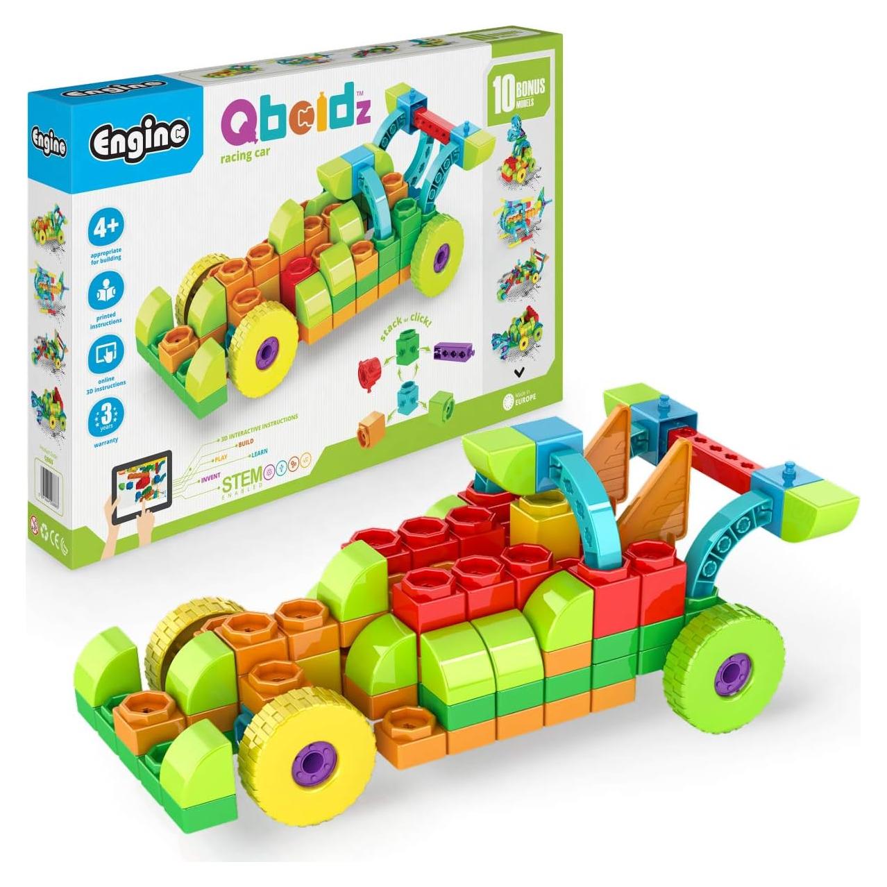 Engino QBOIDZ Coche de Carreras 10 Modelos Kit STEM 4+