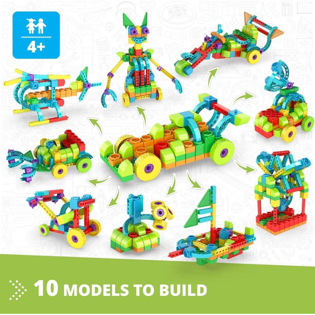Engino QBOIDZ Coche de Carreras 10 Modelos Kit STEM 4+