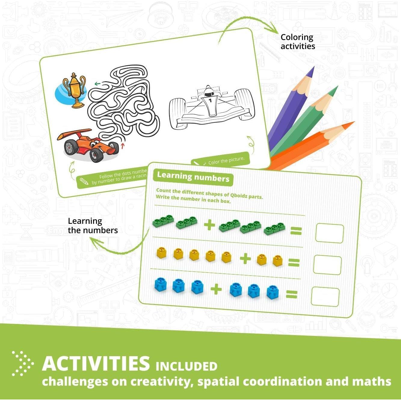 Engino QBOIDZ Coche de Carreras 10 Modelos Kit STEM 4+