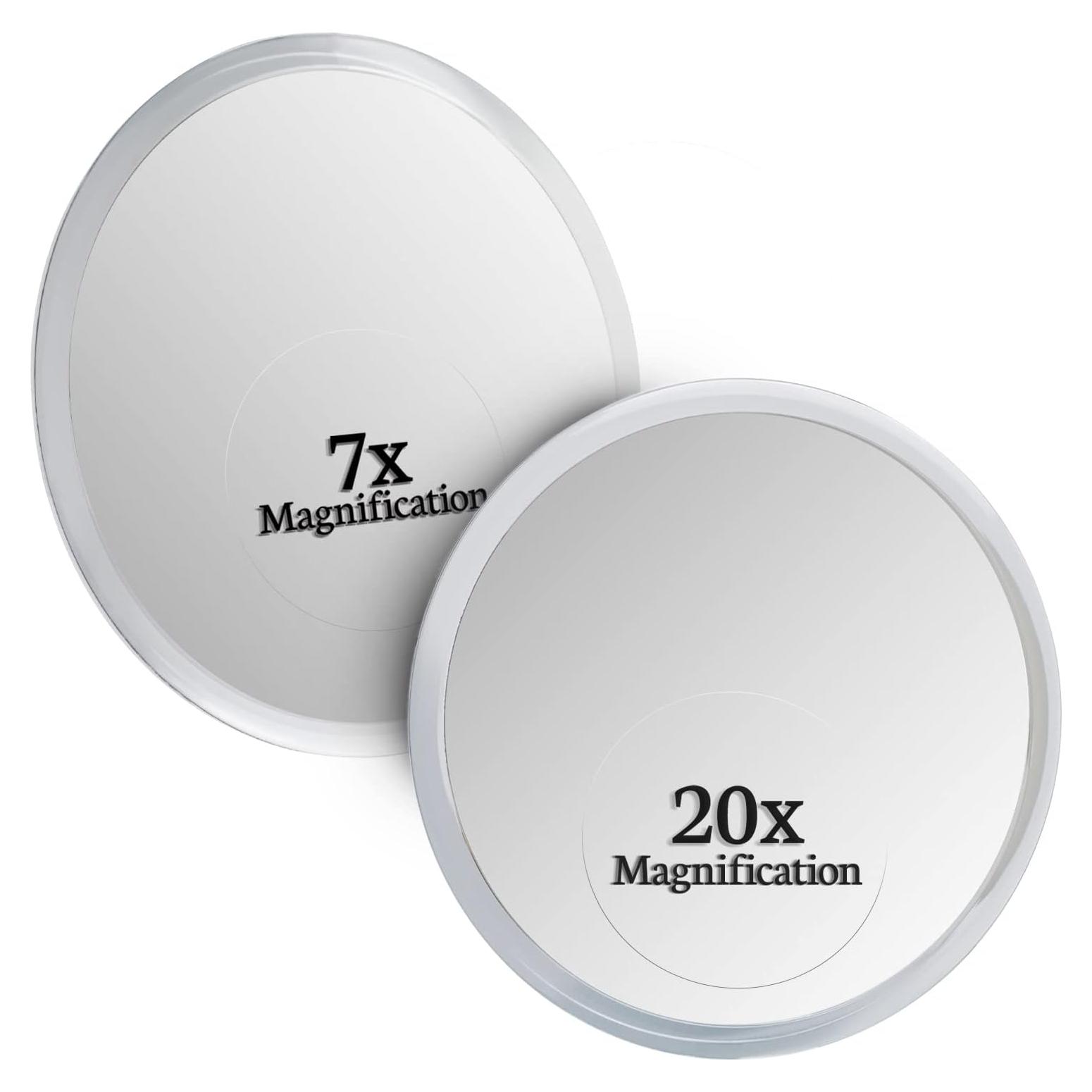 Juego de Espejos Aumentadores 20X y 7X Mirrorvana - Vidrio