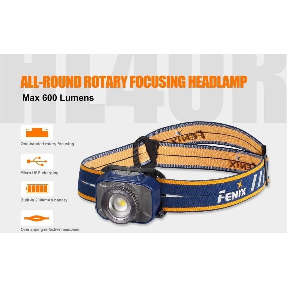 Linterna LED CREE Fenix HL40R 600 lúmenes recargable USB