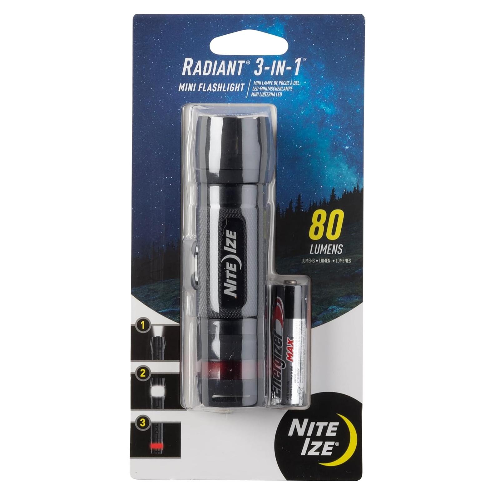 Linterna LED Mini Nite Ize Radiant 80 Lúmenes Negra