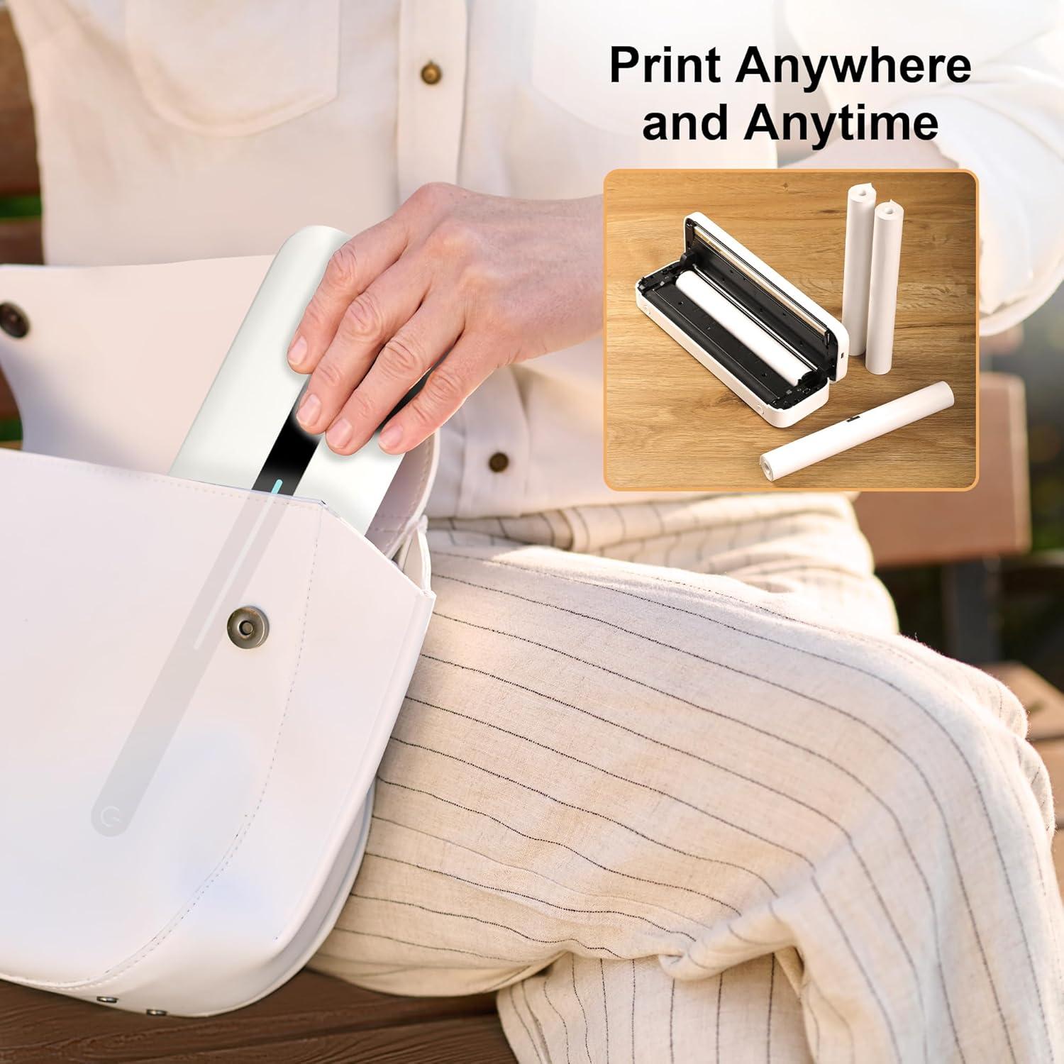 4 Rollos Papel Térmico 21.6x27.9cm Phomemo M832 Compatible