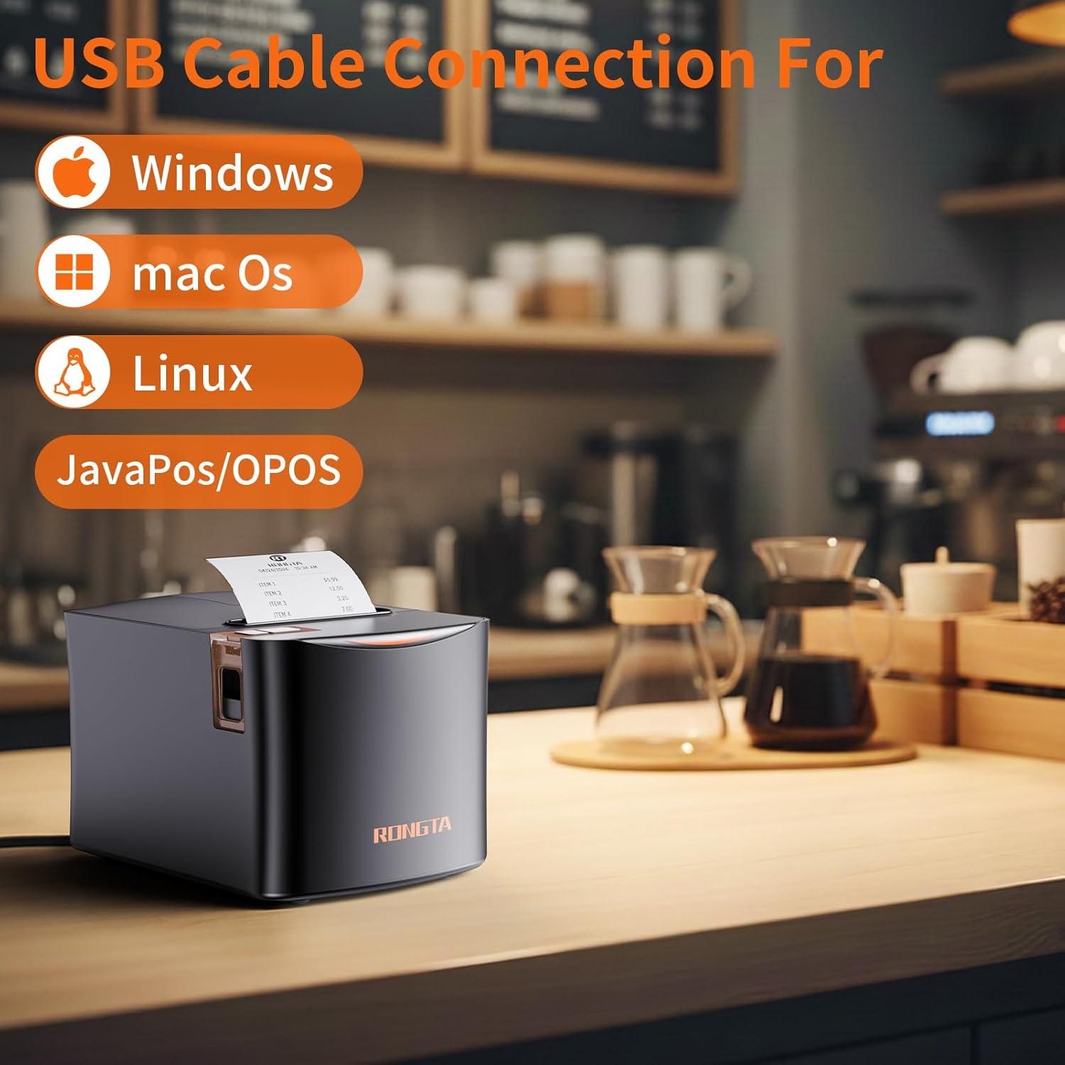 Impresora Térmica de Recibos Rongta RP331 80mm 250mm/s