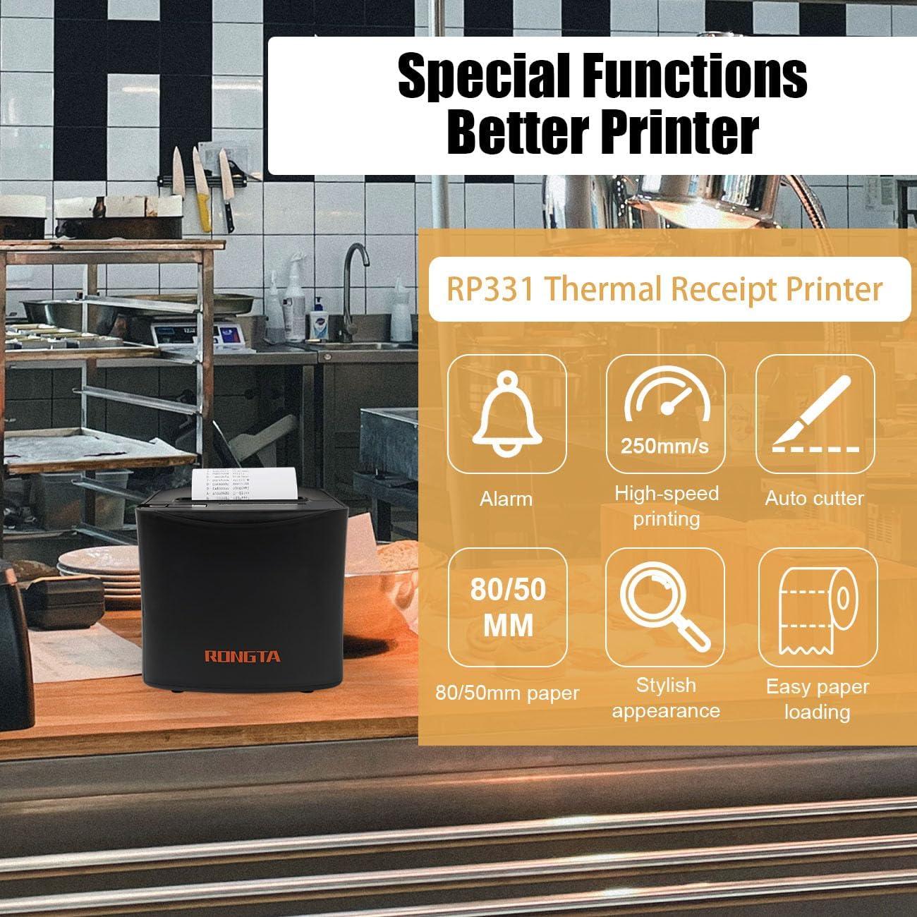 Impresora Térmica de Recibos Rongta RP331 80mm 250mm/s