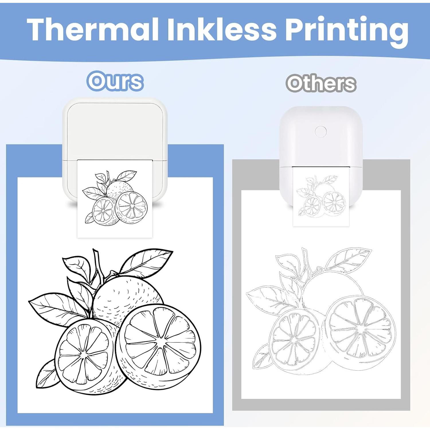Impresora de Etiquetas Térmicas Bluetooth NHOWIN S1 con 4 Rollos