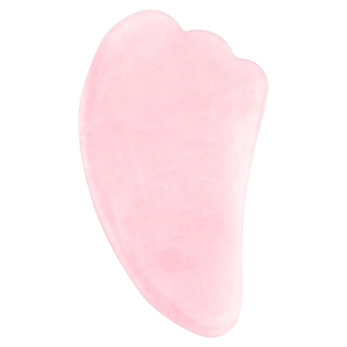 Tabla de Masaje Gua Sha Jovivi Cuarzo Rosa Natural 10cm