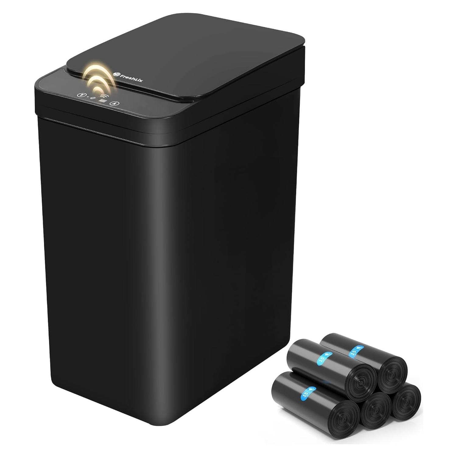 Cesto de Basura Automático FRESHLIX 10L con Sensor Negro
