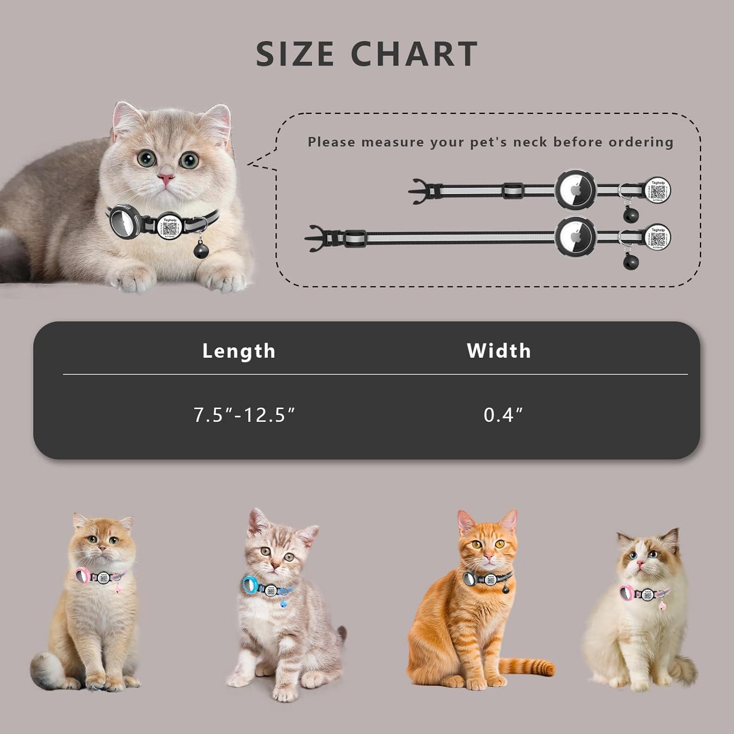 Collar para Gato con Soporte AirTag Taghelp 3-Pack A