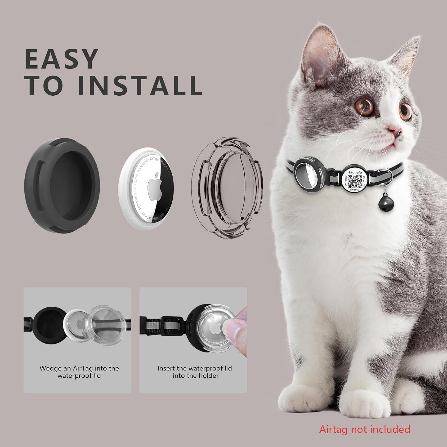 Collar para Gato con Soporte AirTag Taghelp 3-Pack A