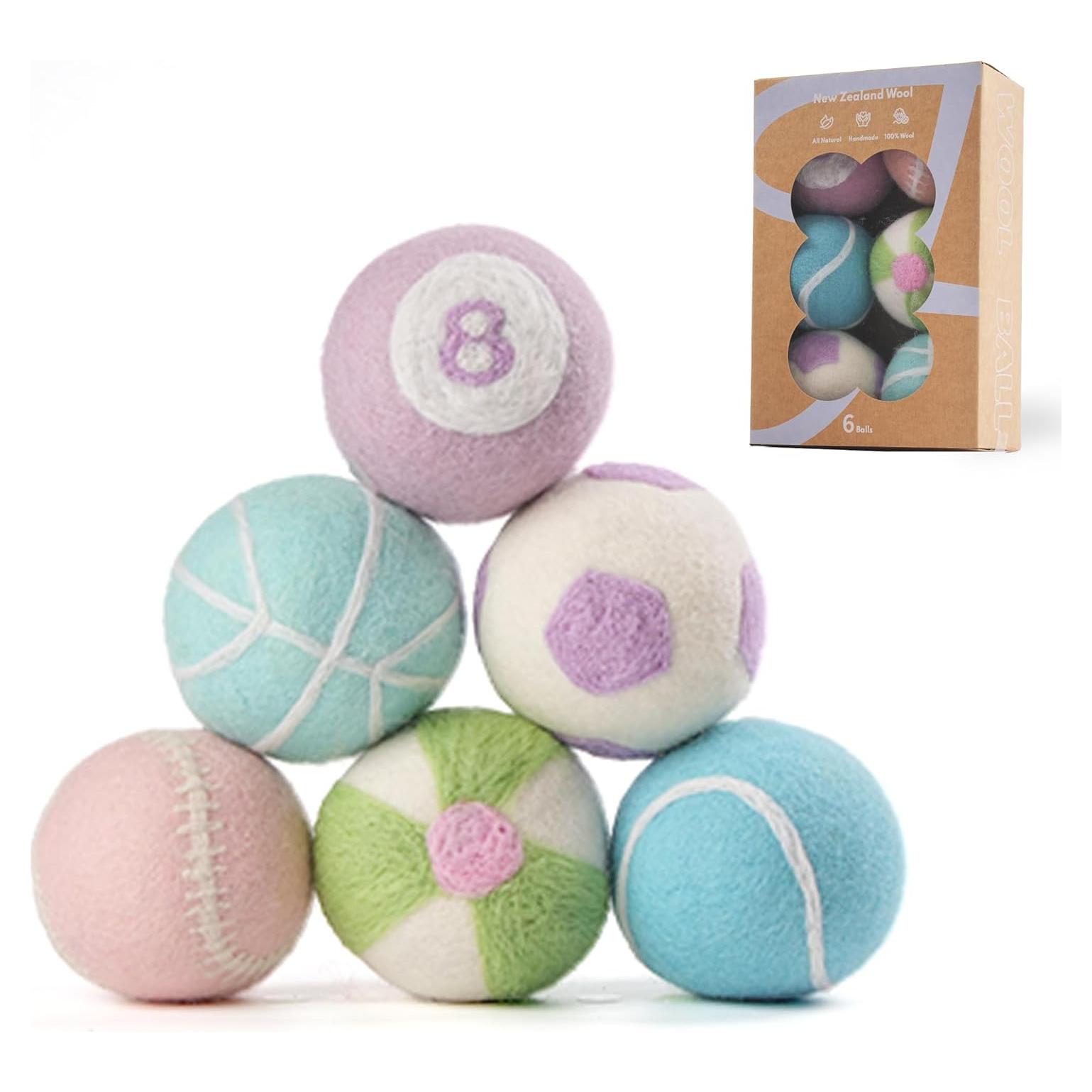 Bolas de Secado de Lana FUTURE FOOT XL 6 Piezas Naturales