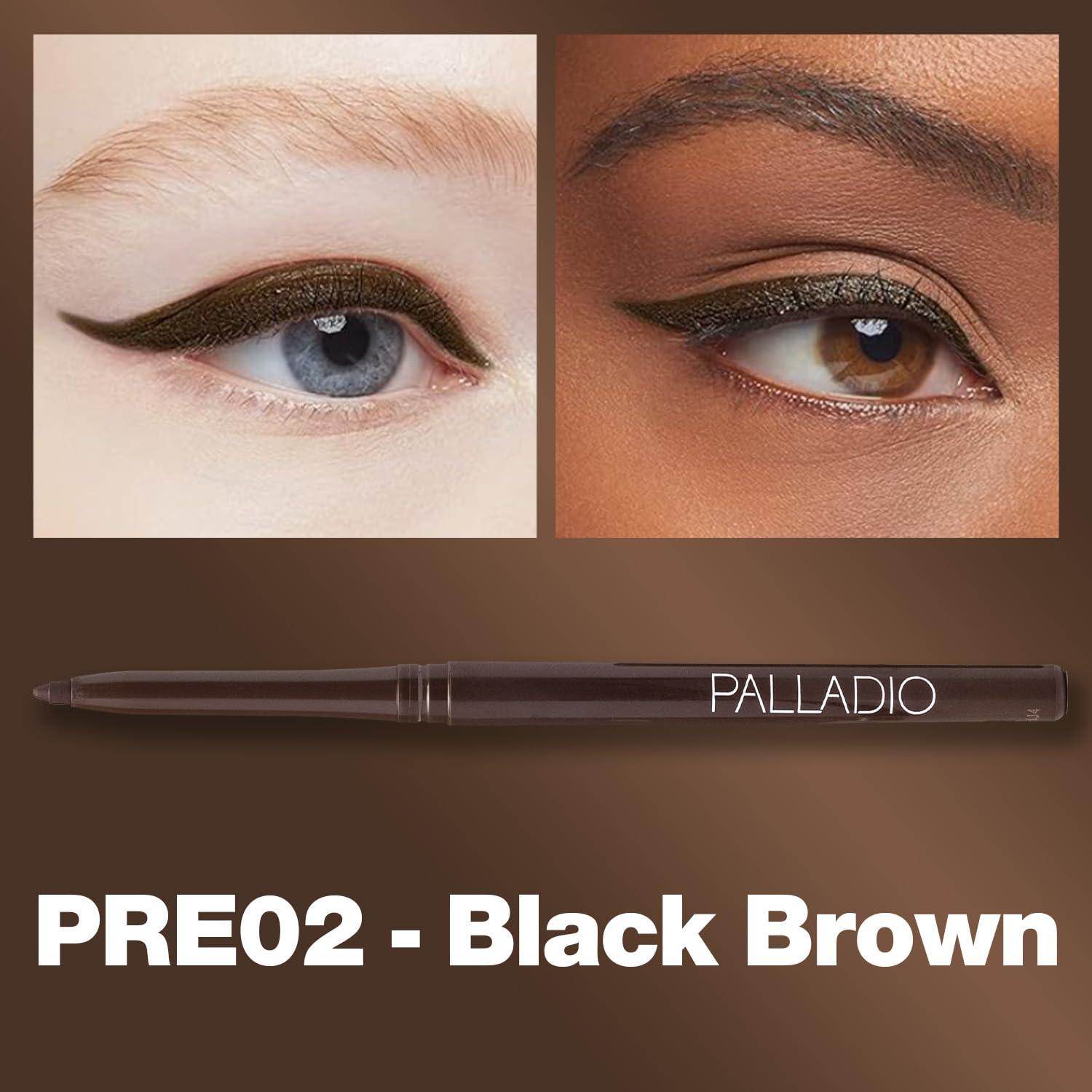 Delineador de Ojos Retráctil Palladio Marrón Negro 1 Cuenta
