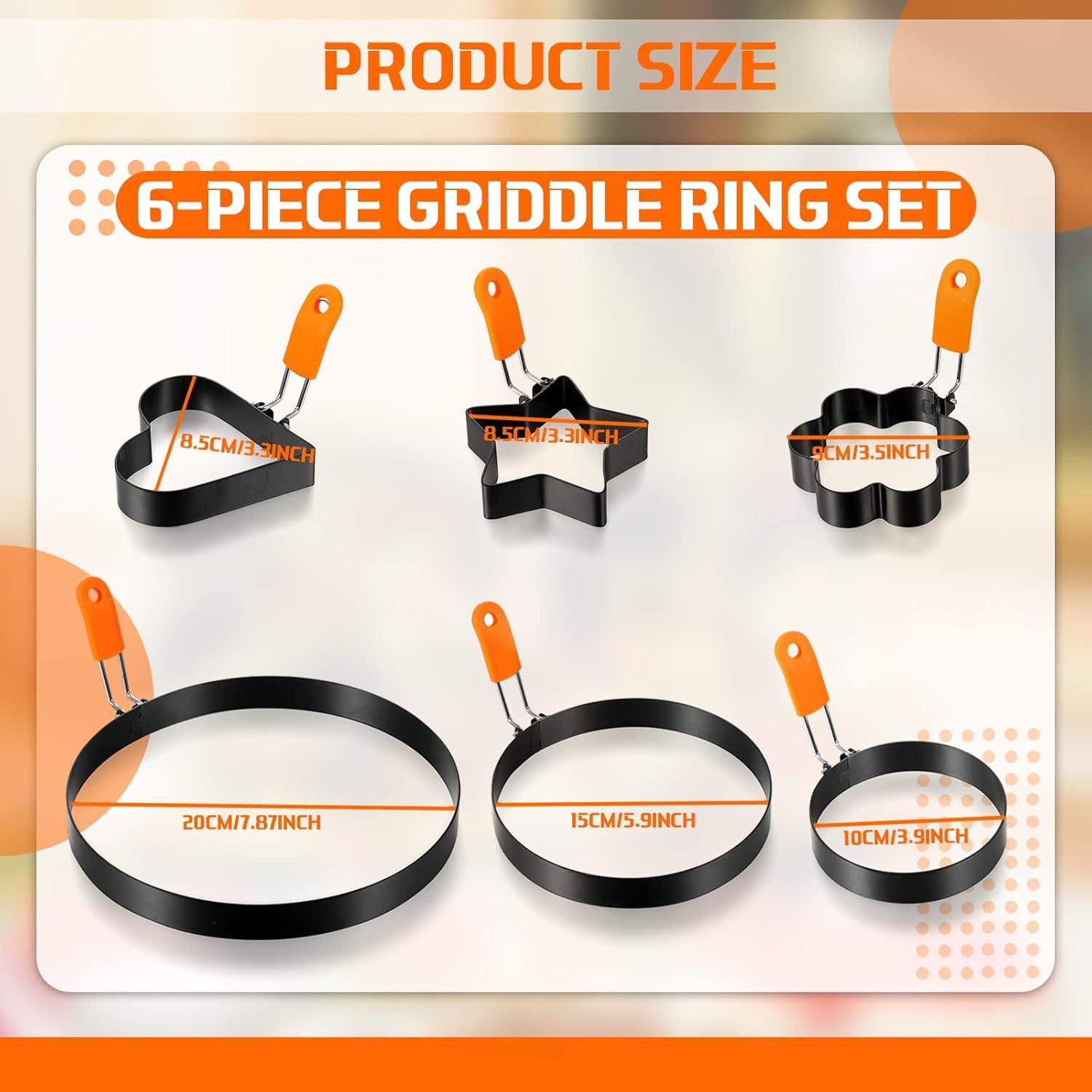 Conjunto de 6 Moldes para Huevos Patelai Acero Inoxidable 10-20 cm