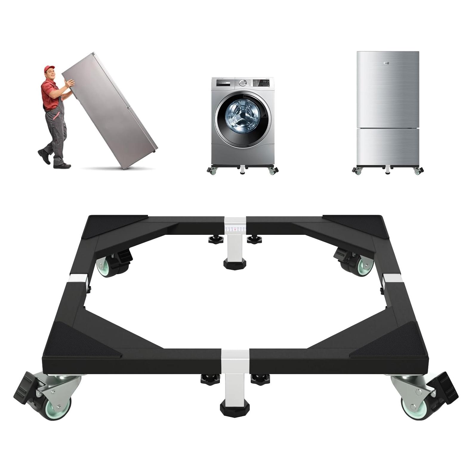 Soporte Móvil I'Ezonk para Refrigerador y Lavadora Negro