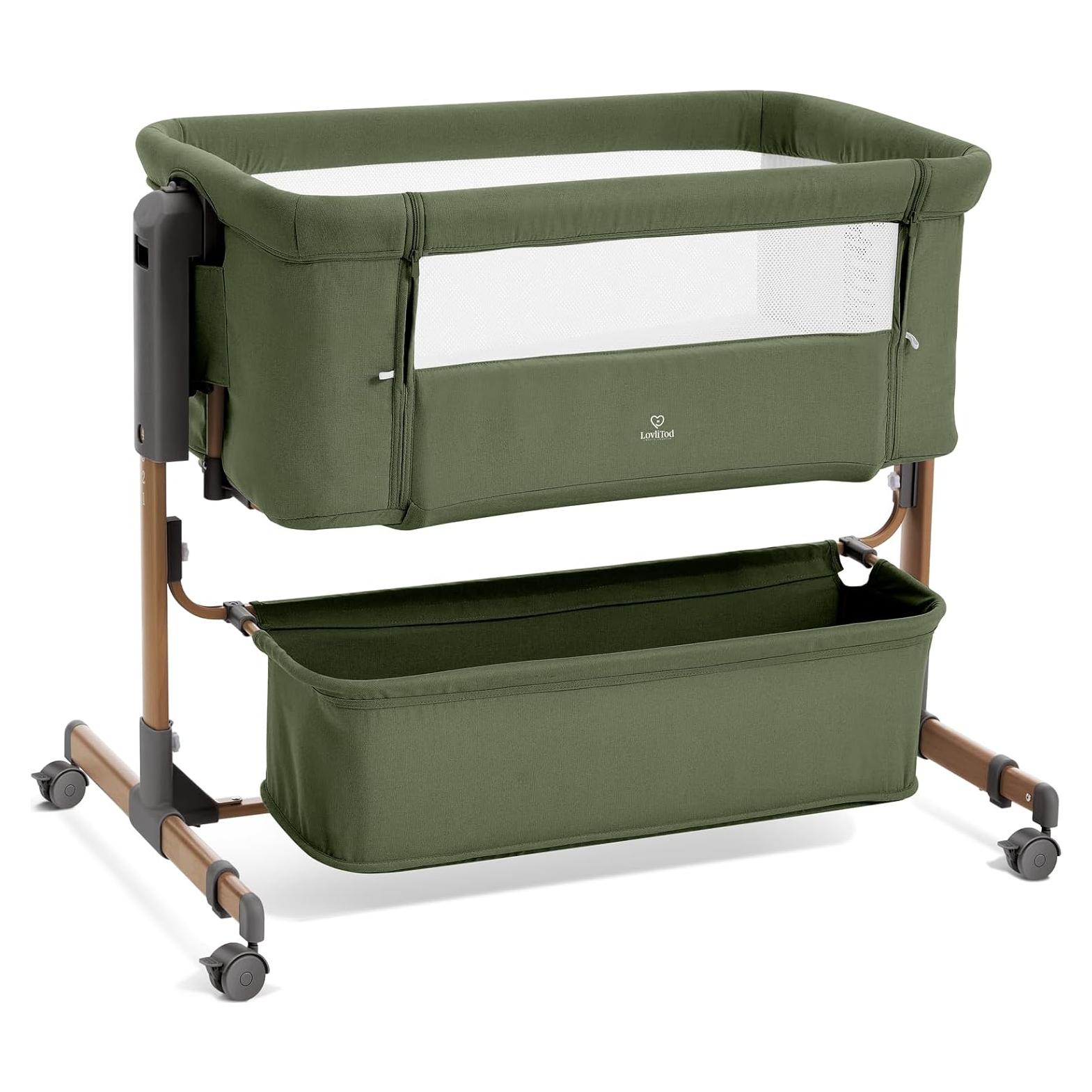 Cuna 3 en 1 LovliTod Baby Verde Oscuro Ajustable 6 Alturas