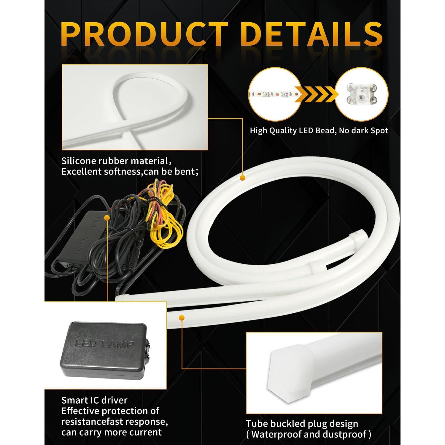 Tiras LED Secuenciales Qasim 60CM RGB Control APP Bluetooth