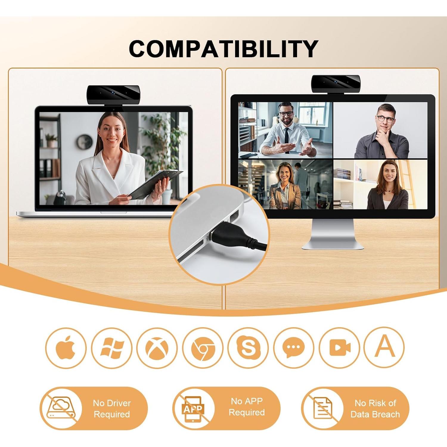 Webcam Full HD 1080P Diccik K1 con Micrófono y USB