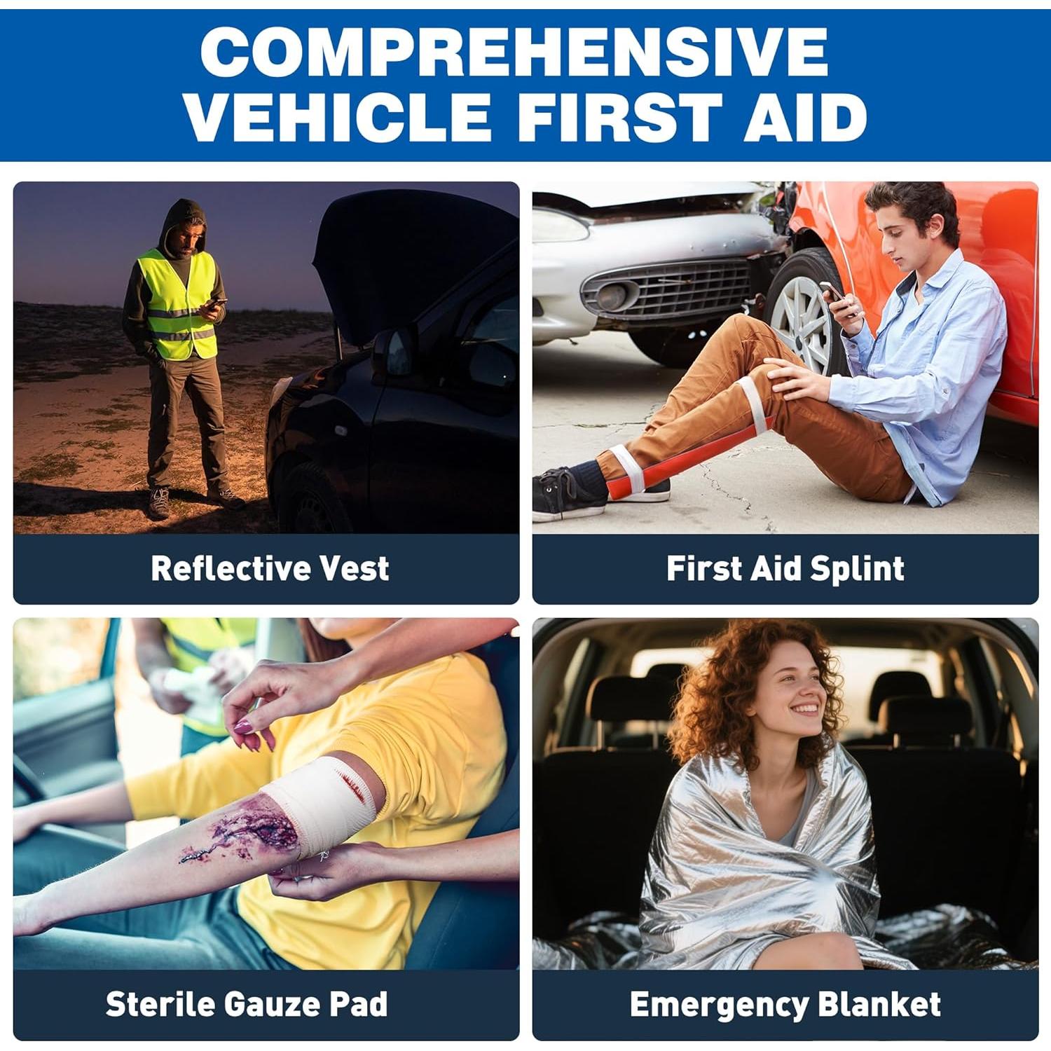 Kit de Primeros Auxilios UOTT para Coche - Emergencia Vehicular