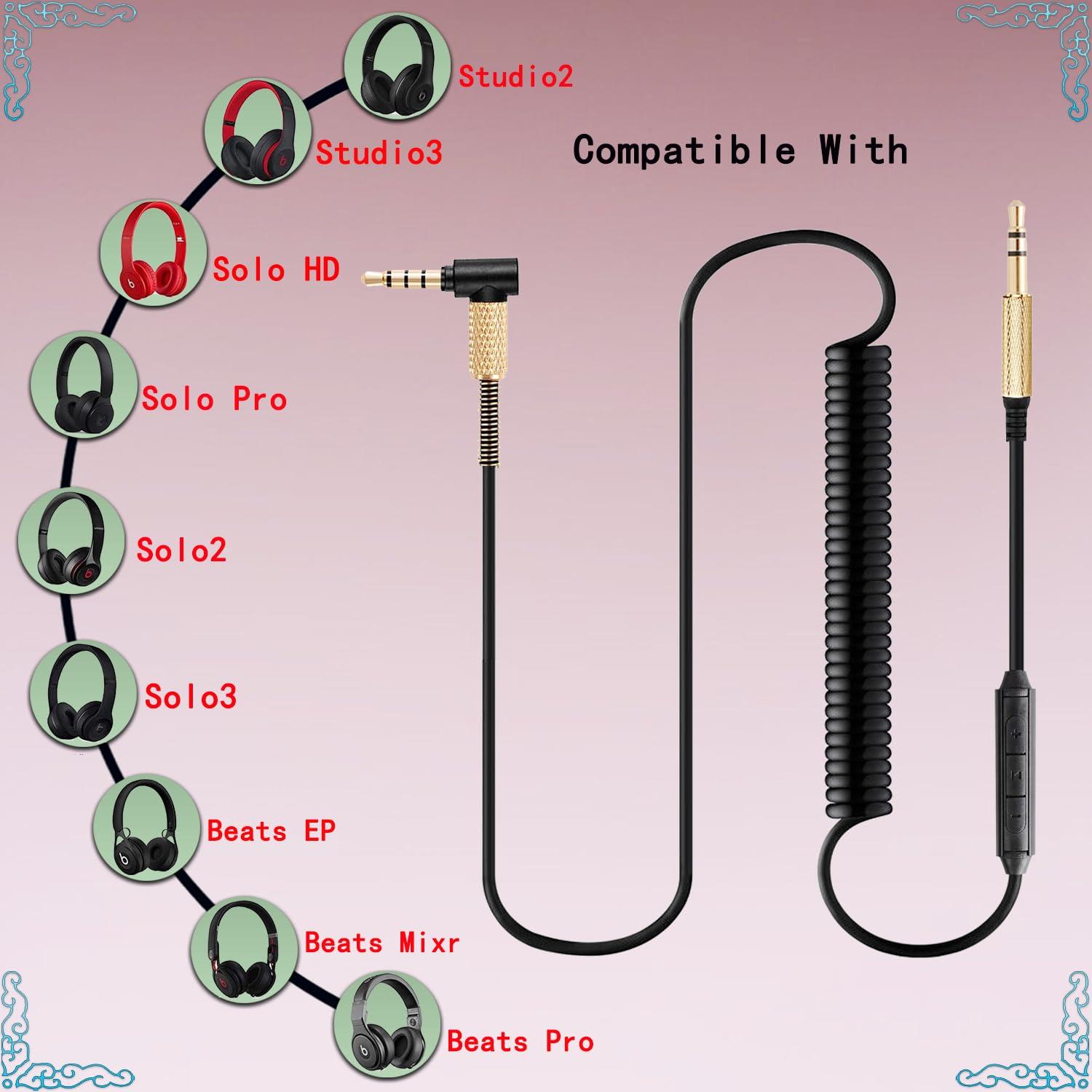 Cable de audio enrollado Fezzlo 1.3m-2.5m con micrófono