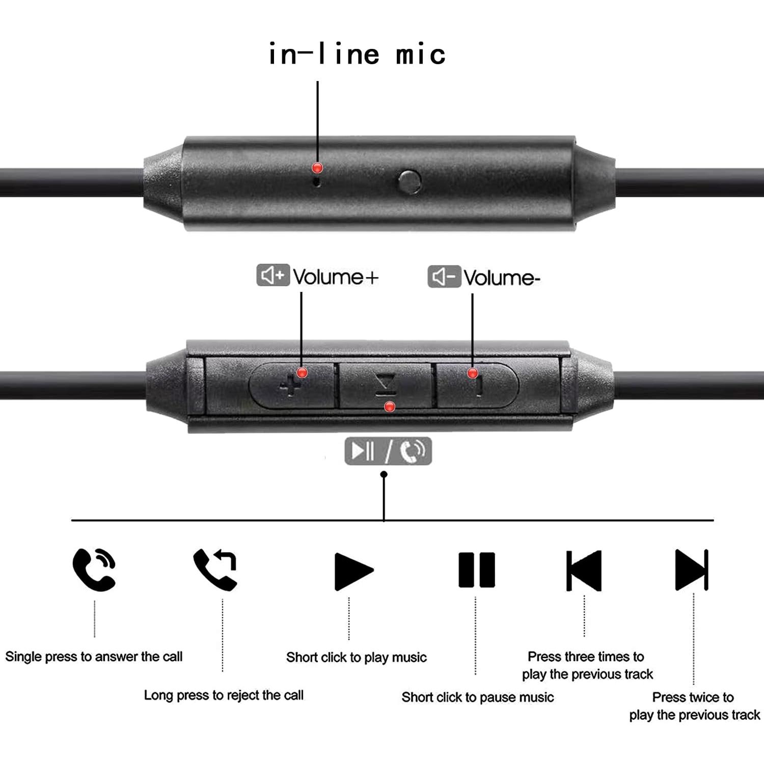 Cable de audio enrollado Fezzlo 1.3m-2.5m con micrófono
