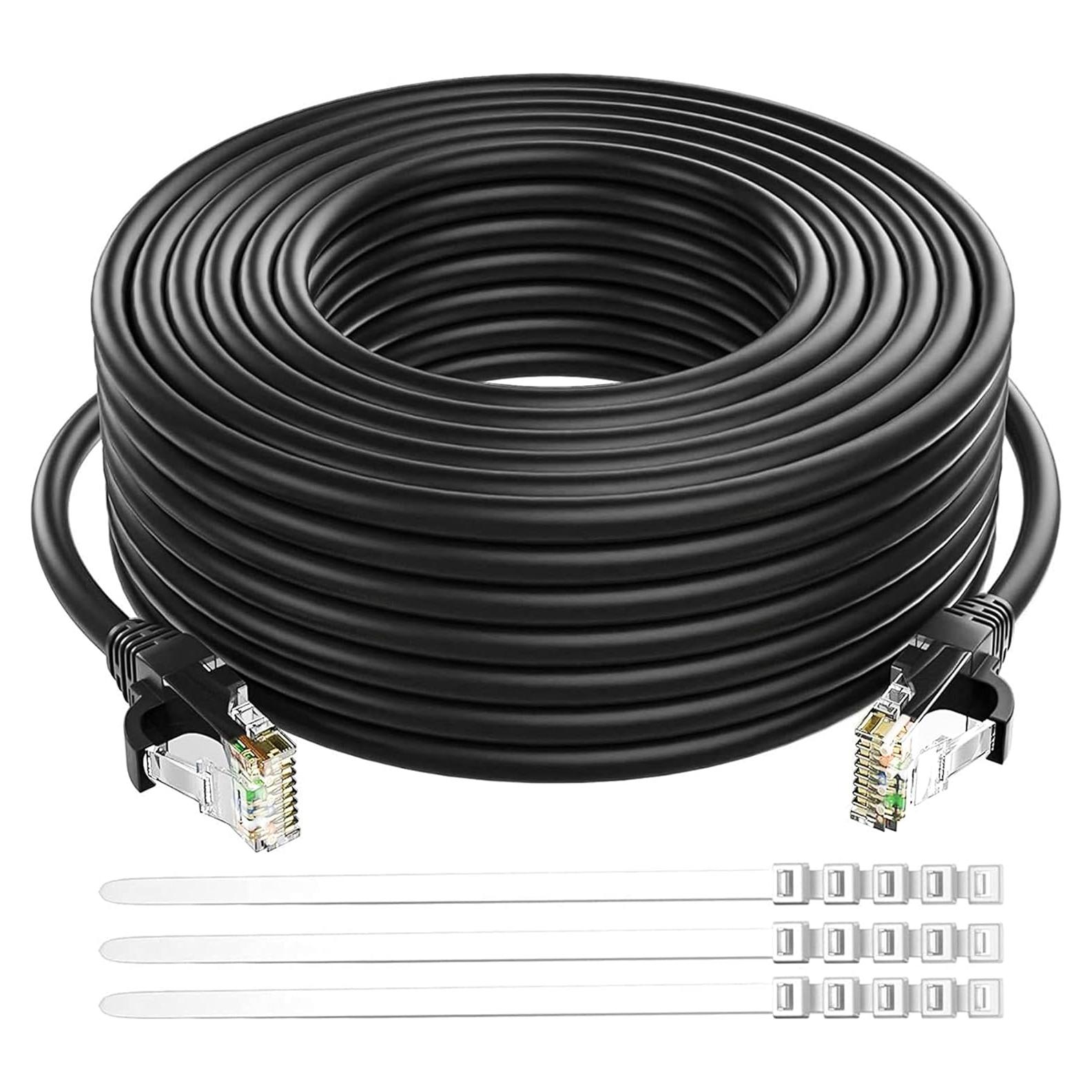 Cable Ethernet Cat 6 Adoreen 4.57m Negro RJ45 Flexible y Suave