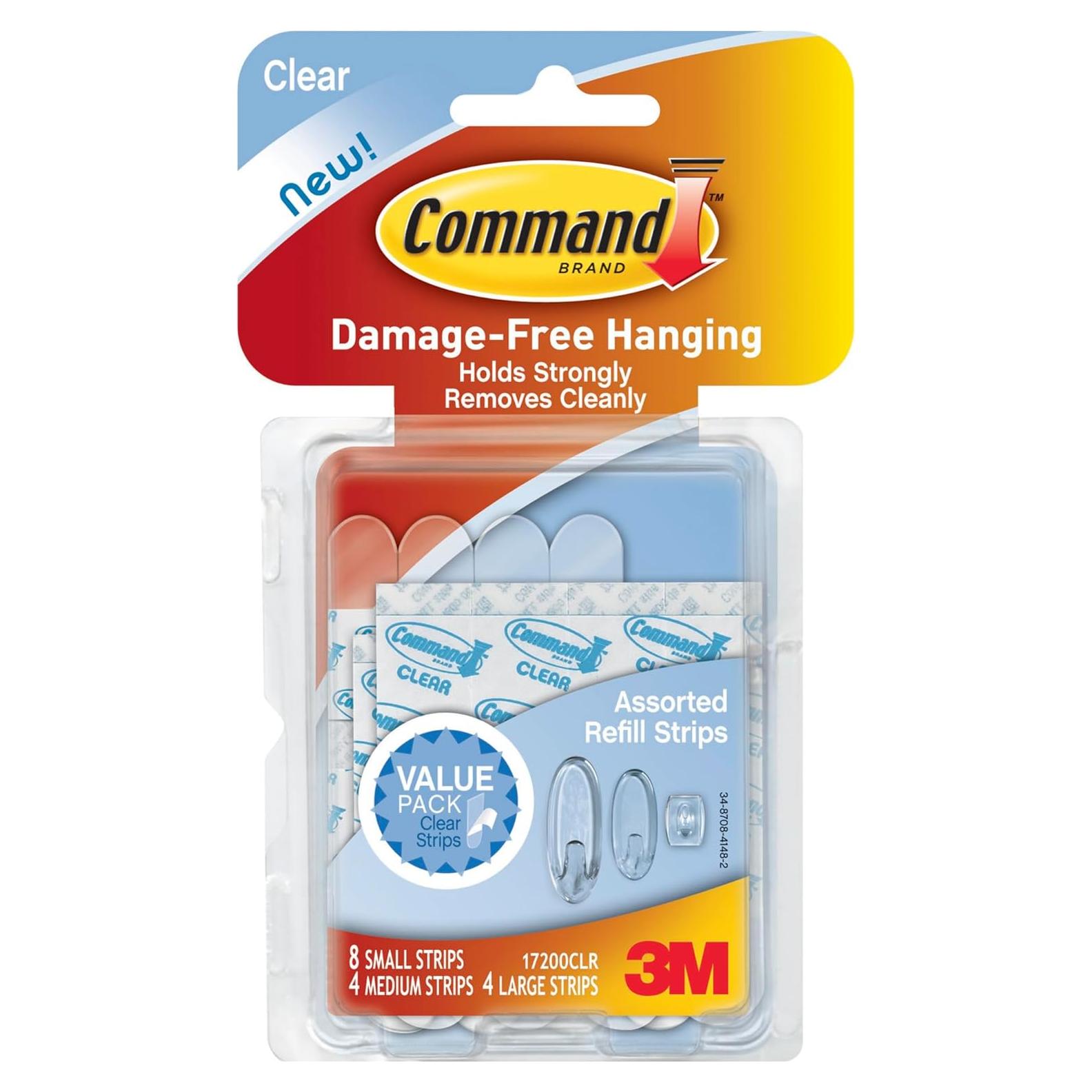 Tiras de Recarga Command 17200CLR Plástico Transparente 36 Piezas