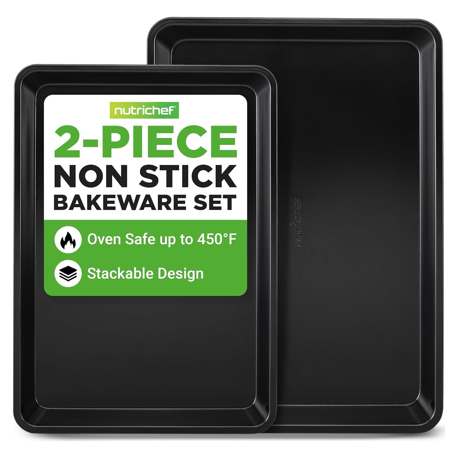 Juego de Bandejas para Hornear Galletas NutriChef 2 Piezas