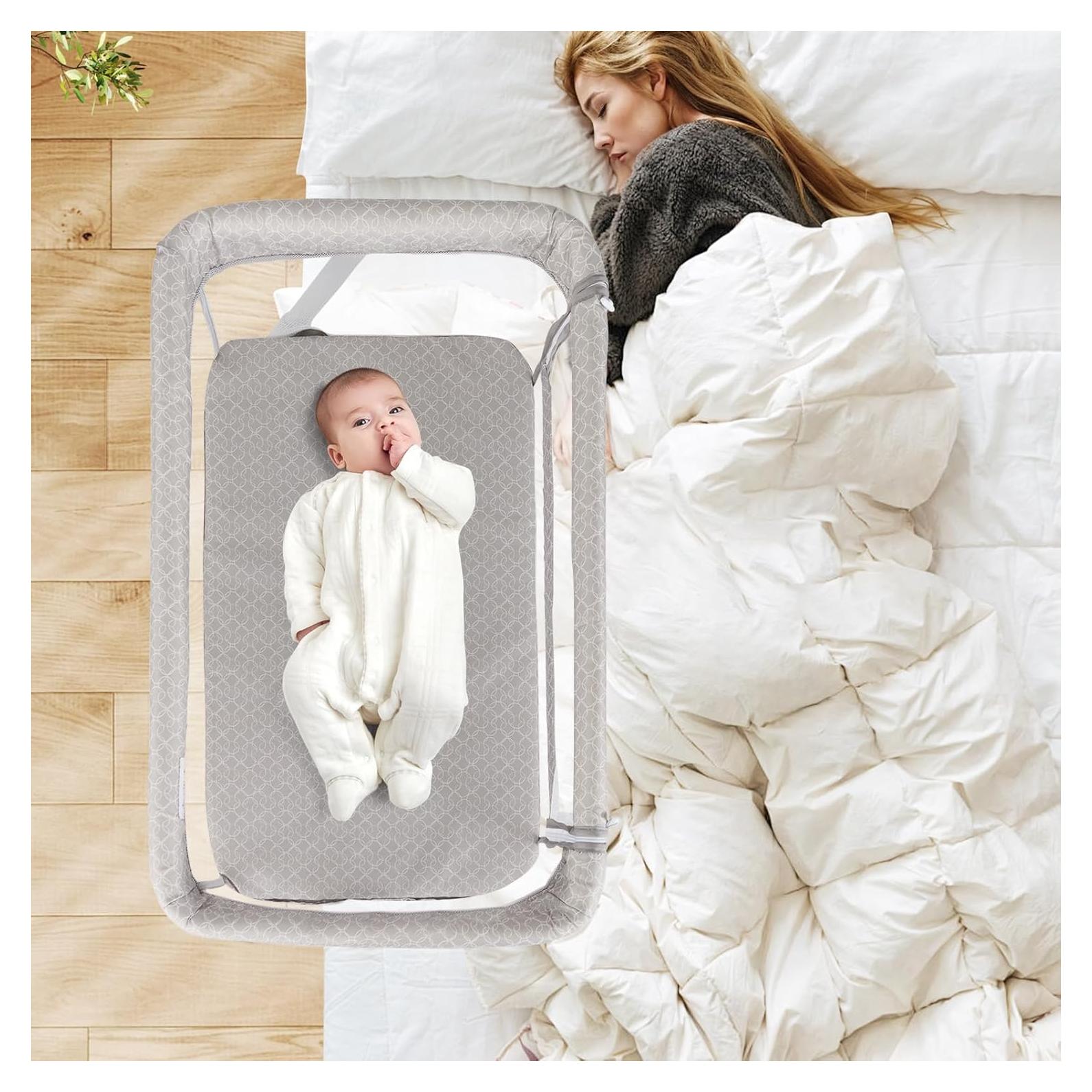 Cuna para Bebé INFANS 3 en 1 Beige, Ajustable y Abatible