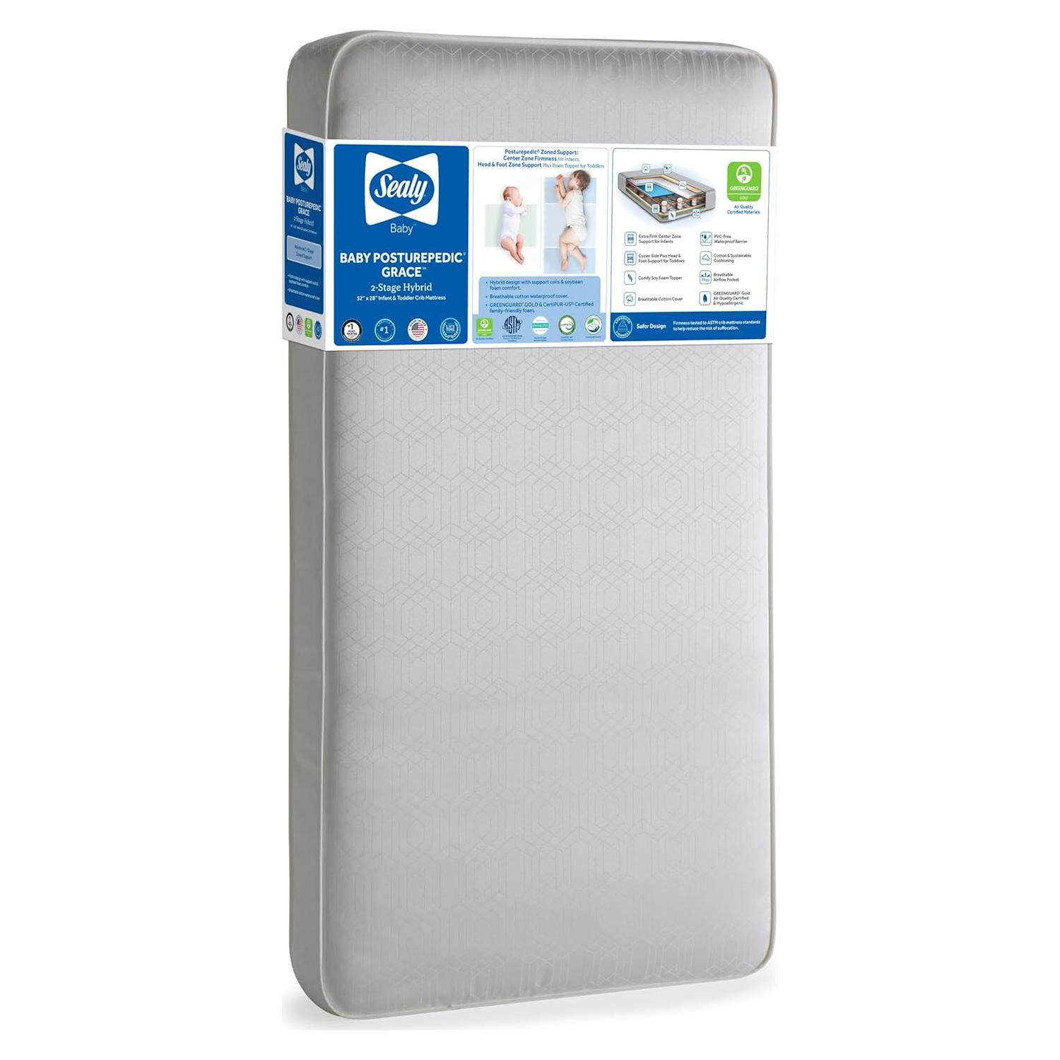 Colchón Híbrido Sealy Baby Posturepedic Grace 132x71 cm