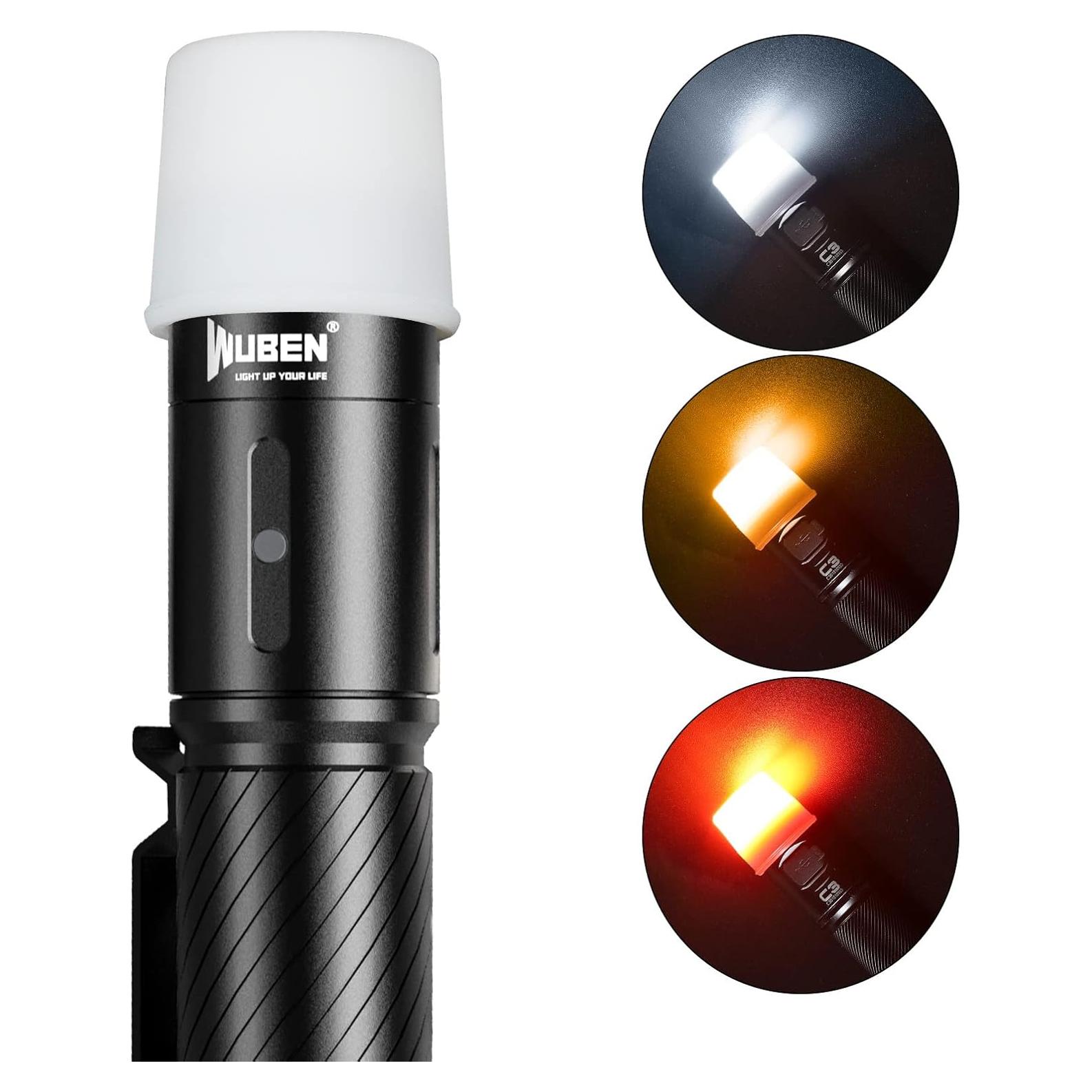 Difusor de Linterna WUBEN AC1 3 Colores Compatible 24.5-26mm