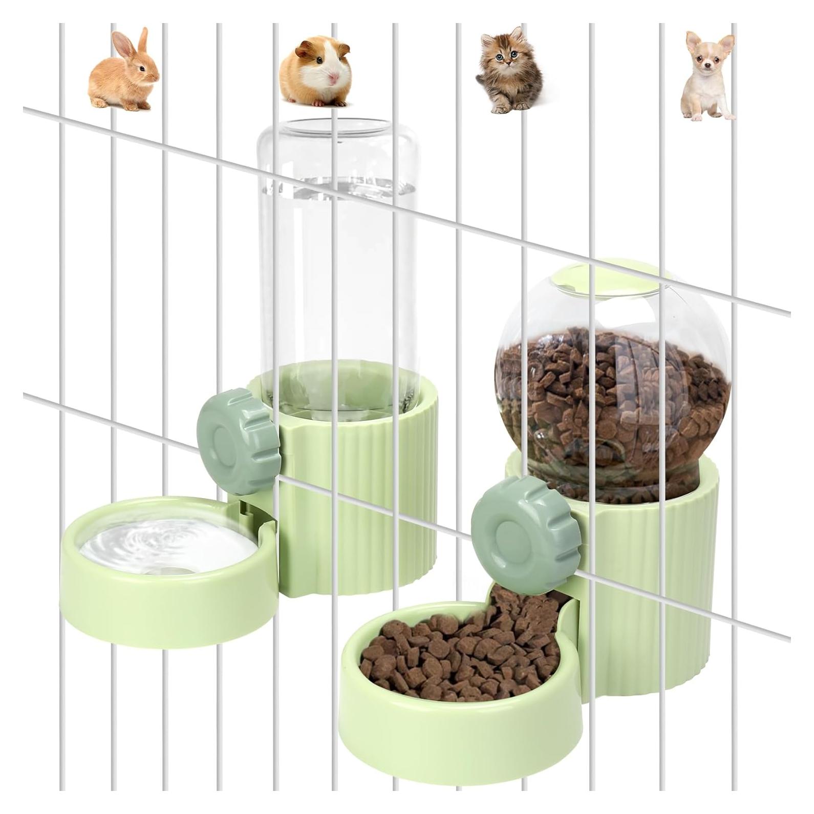 Dispensador Automático de Comida y Agua para Mascotas 1L Verde