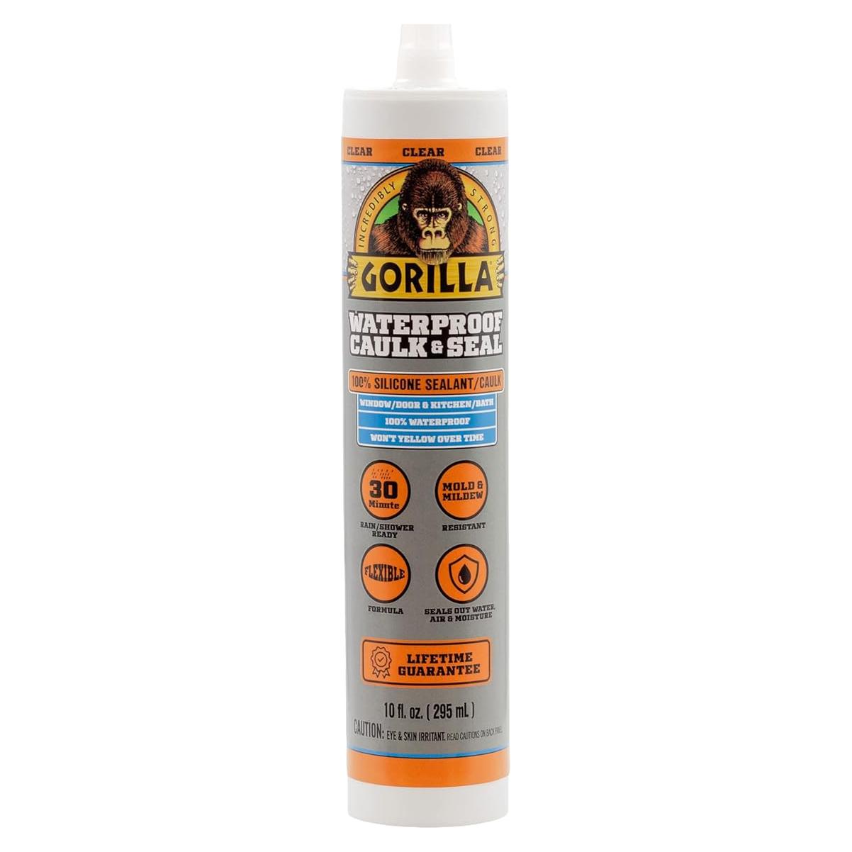 Sellador de Silicona Impermeable Gorilla 300ml Transparente