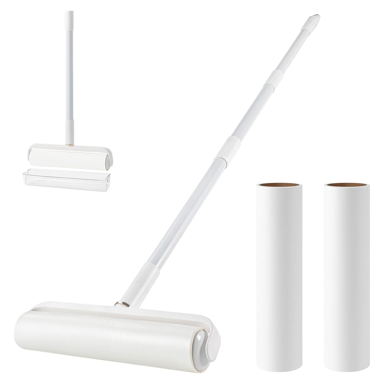 Rodillo de Pelusa MINGRACE con Mango Largo y 3 Rollos Pegajosos