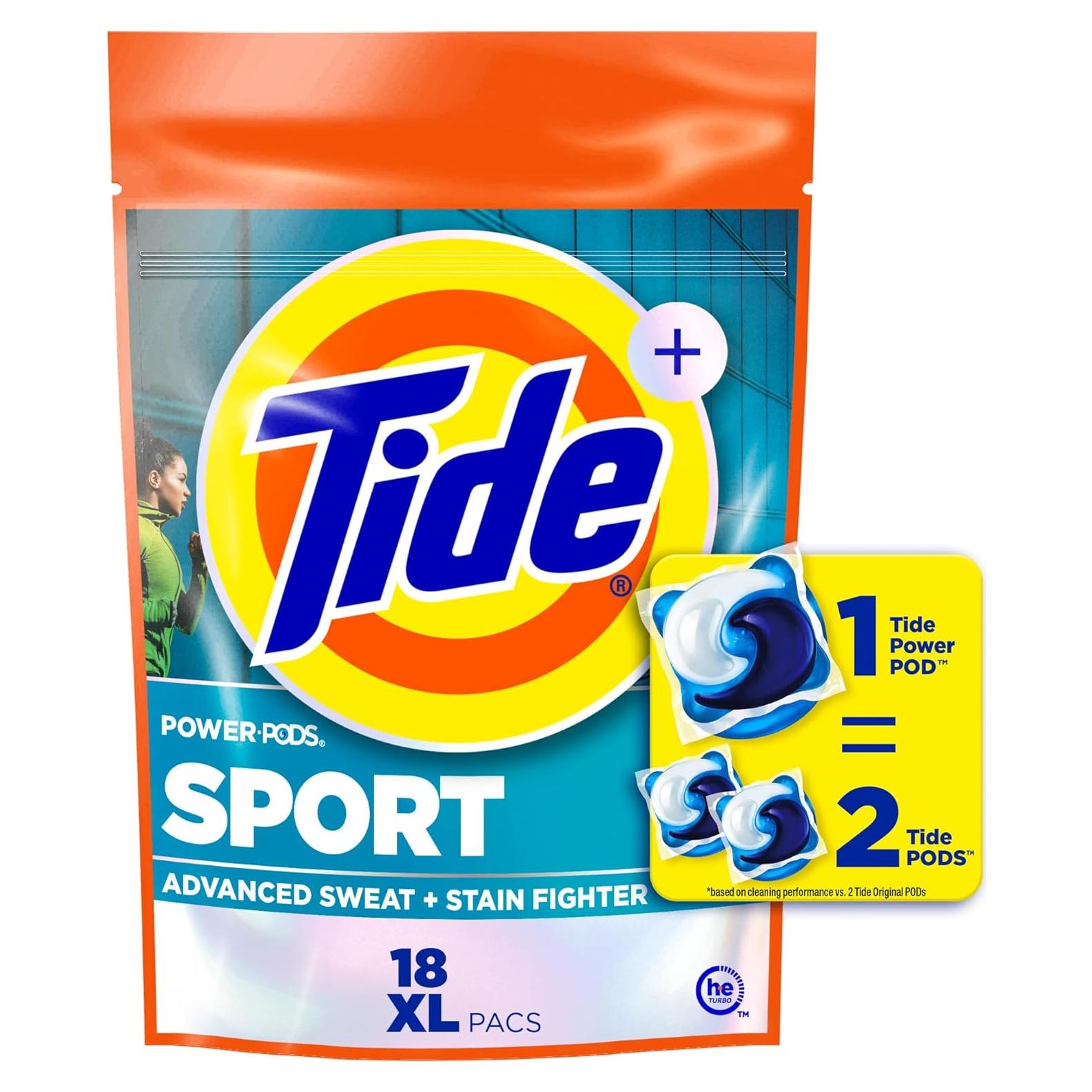 Detergente Tide Power Pods Febreze Sport 18 Cápsulas 0.81 kg