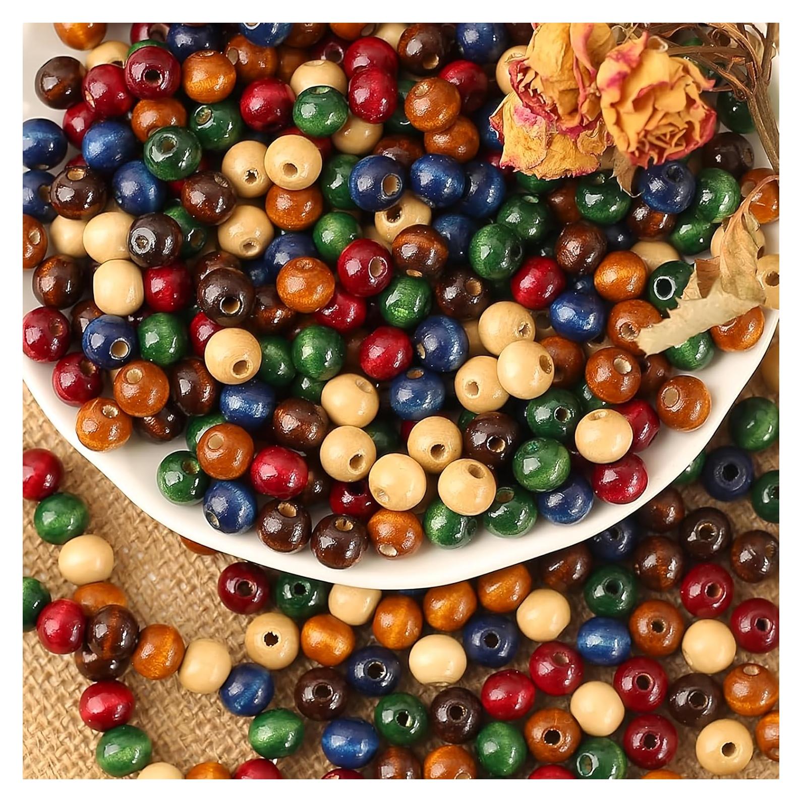 Perlas de Madera Coloridas DAHI 500pcs 10mm para Manualidades