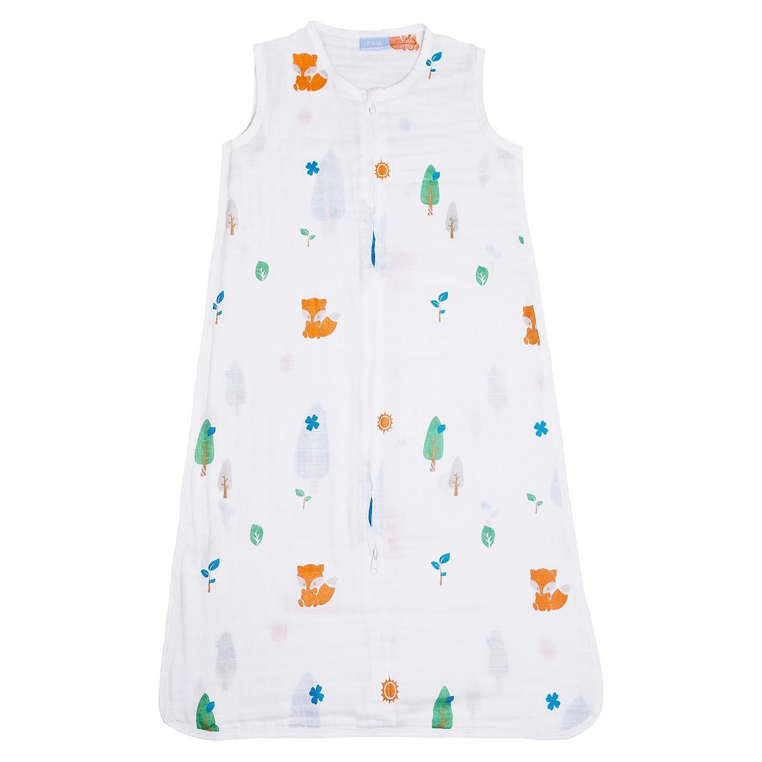 Saco de dormir ligero de algodón muselina Bosque 0.5 Tog