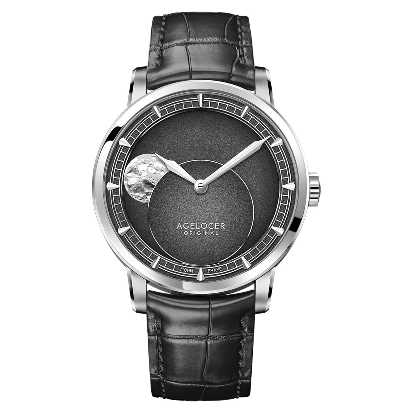 Reloj Mecánico AGELOCER 29.5 Días Fase Lunar Hombre