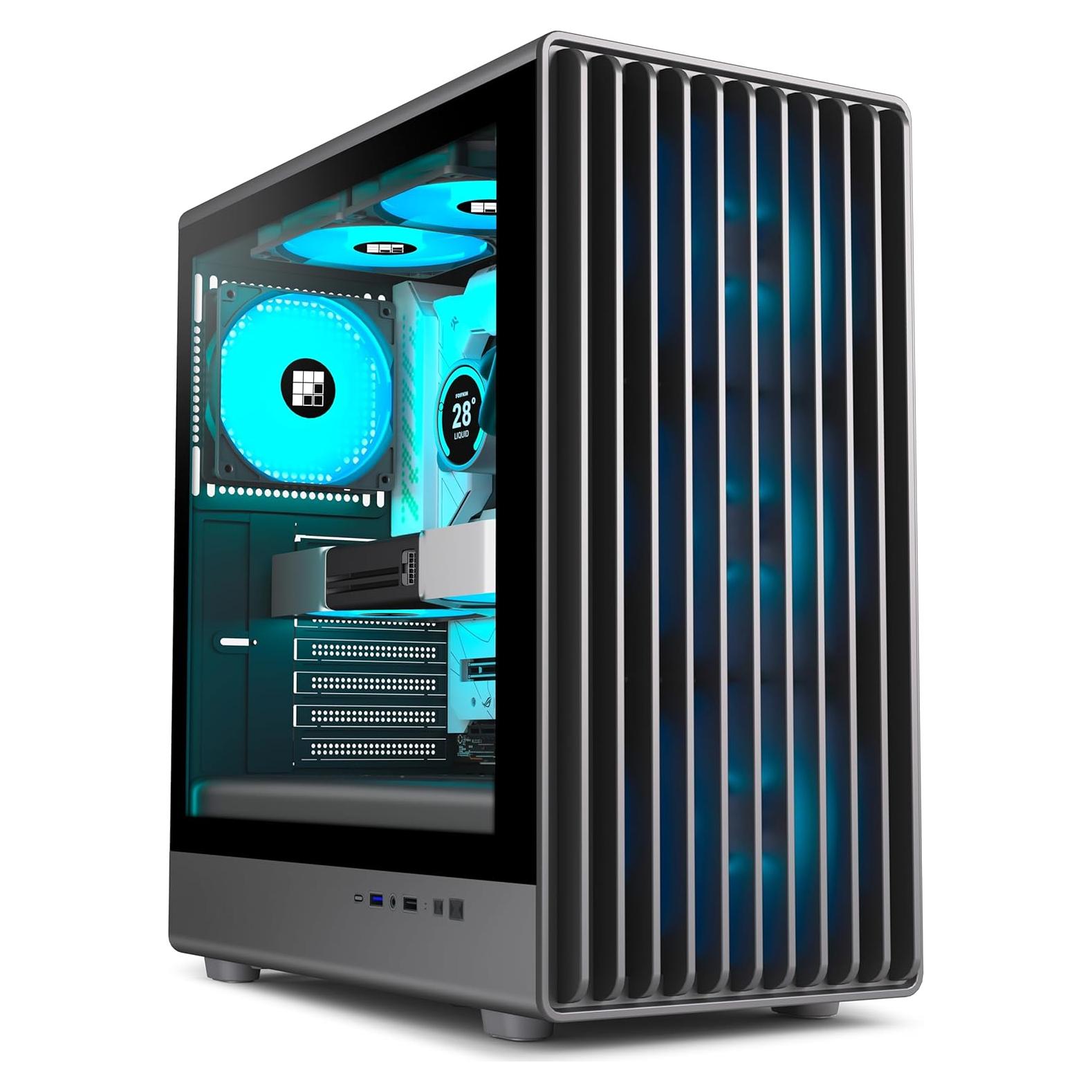 Caja de PC FOIFKIN K6 ATX Mid-Tower con 6 Ventiladores ARGB