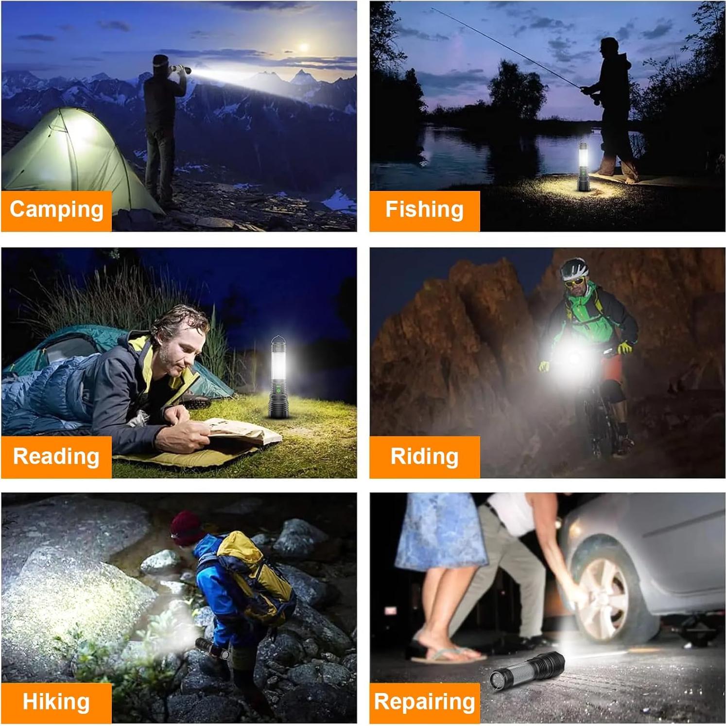 Linterna LED Recargable Hoxida 2000 Lúmenes 5 Modos Impermeable