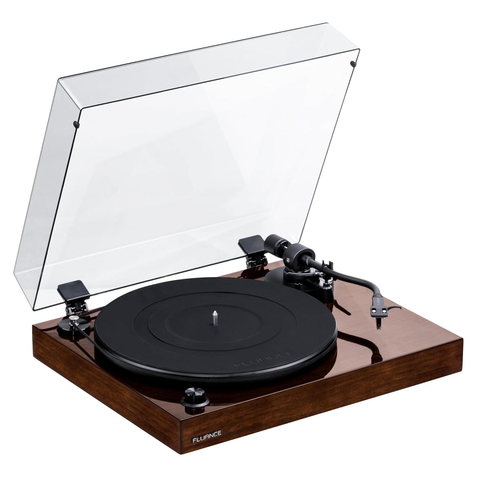 Tocadiscos Fluance RT82 Vinilo MDF Nogal Cartucho Ortofon