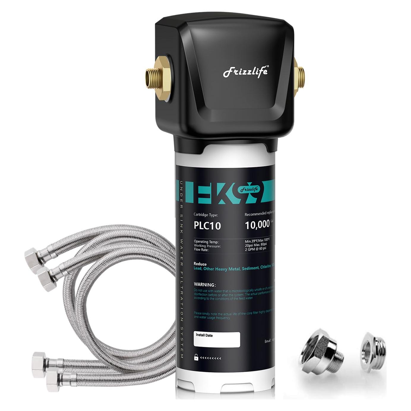 Filtro de Agua Bajo Fregadero Frizzlife FK99, 0.5 Micrones, NSF 53/42