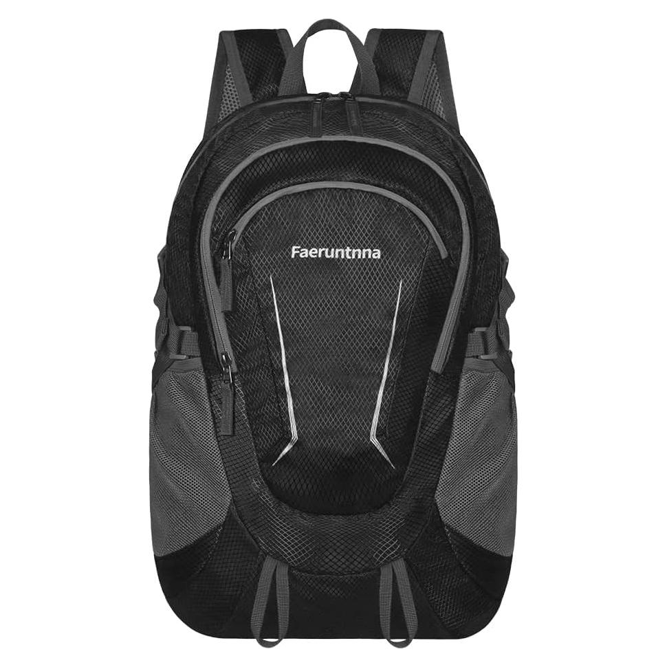 Mochila Plegable 30L Ligera para Senderismo Unisex Negra