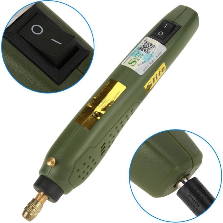 Mini Taladro Eléctrico Walfront 15W 18000RPM Verde Militar