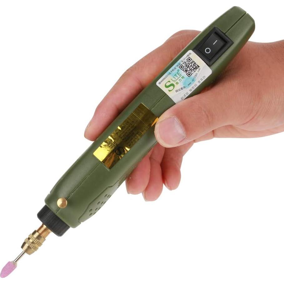 Mini Taladro Eléctrico Walfront 15W 18000RPM Verde Militar