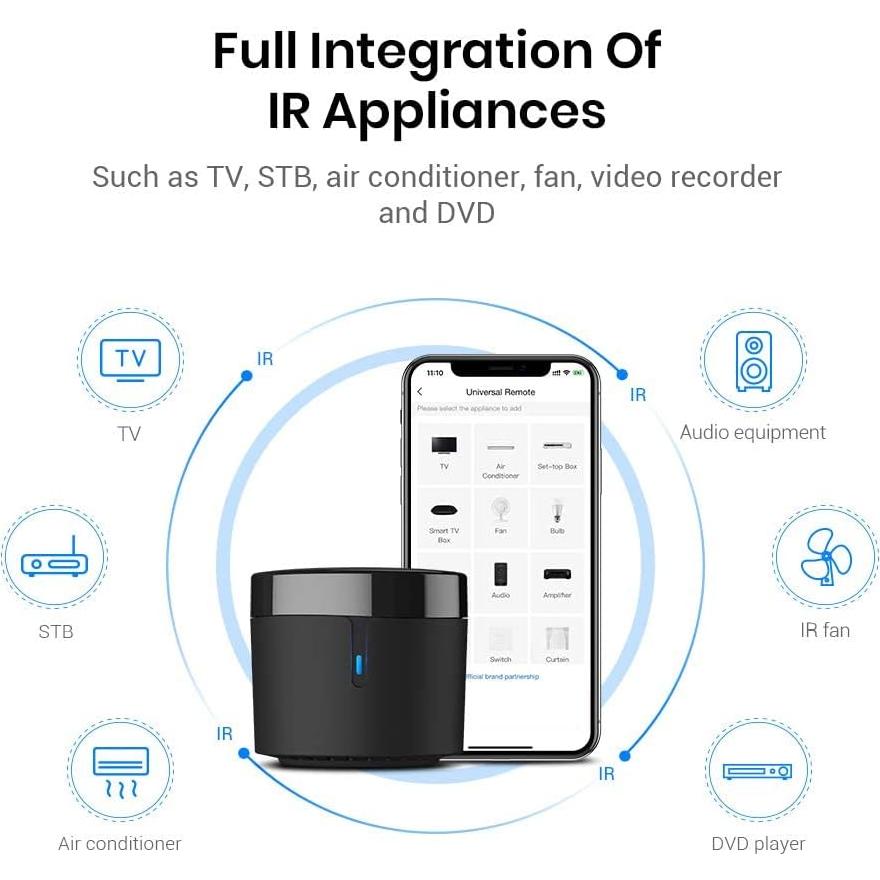 Hub de Control Remoto Inteligente BroadLink RM4 Mini - IR WiFi