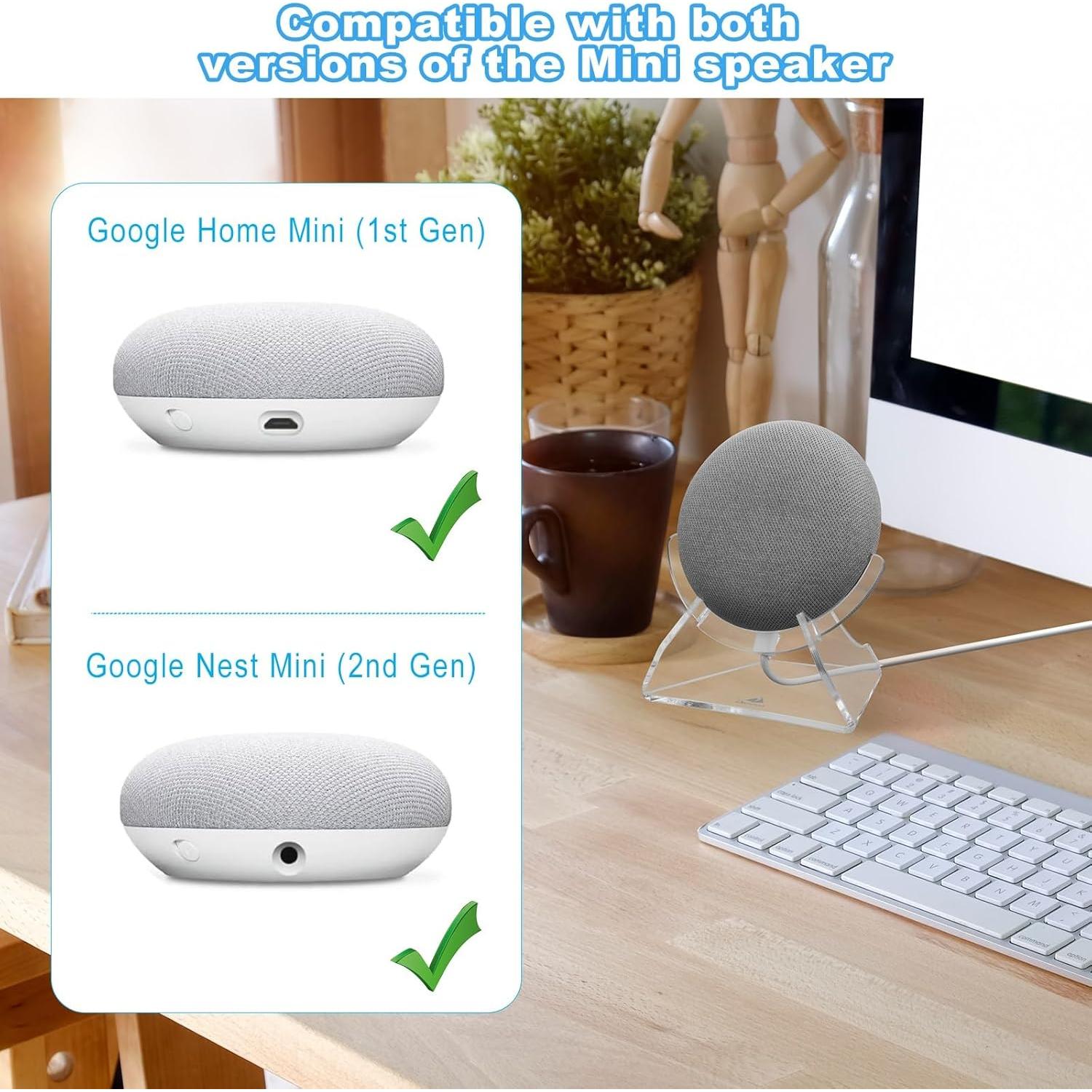 Soporte de Escritorio TXEsign Acrílico para Google Nest Mini