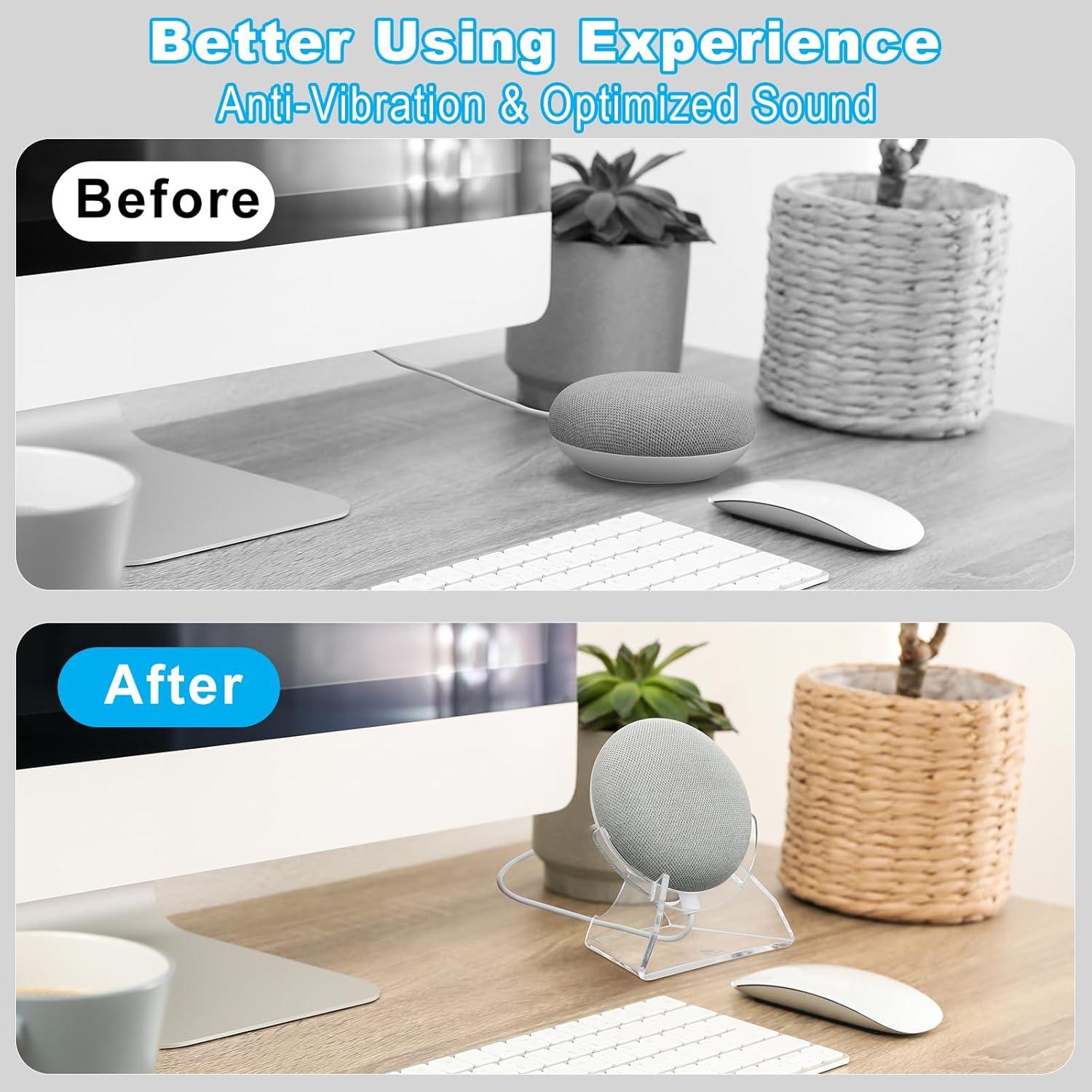 Soporte de Escritorio TXEsign Acrílico para Google Nest Mini