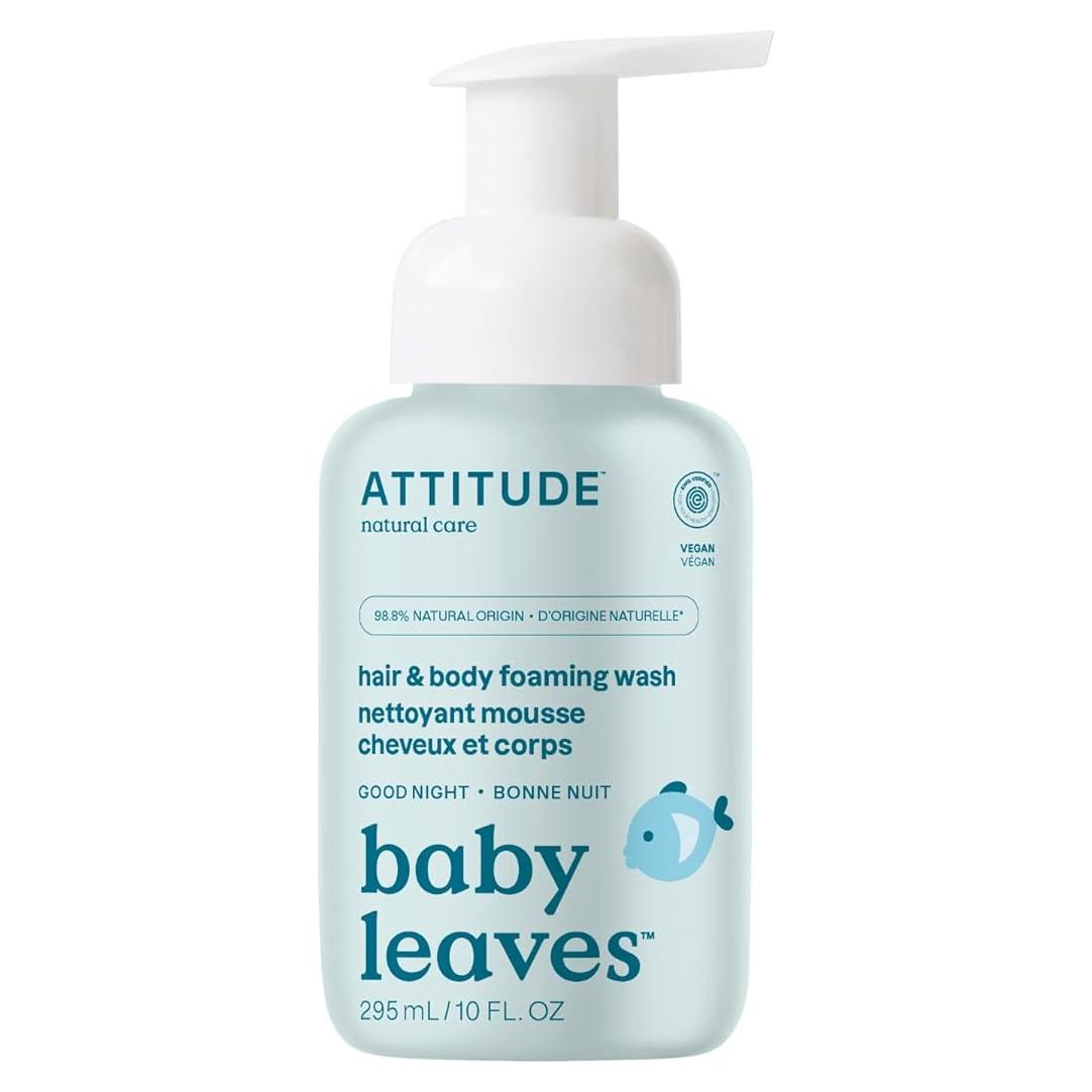 Jabón Espumoso 2-en-1 ATTITUDE para Bebés 295 ml - Buenas Noches
